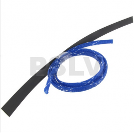 Q-HS-0015  Quantum Servo Braid 1m with 240mm Blue/Wht heat shrink OD7mm   